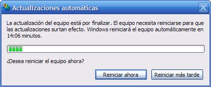 Windows necesita reiniciar